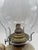 Ceramic Antique Blue & White Stoneware Oil Lamp With Glass Chimney For Sale - Image 7 of 10
