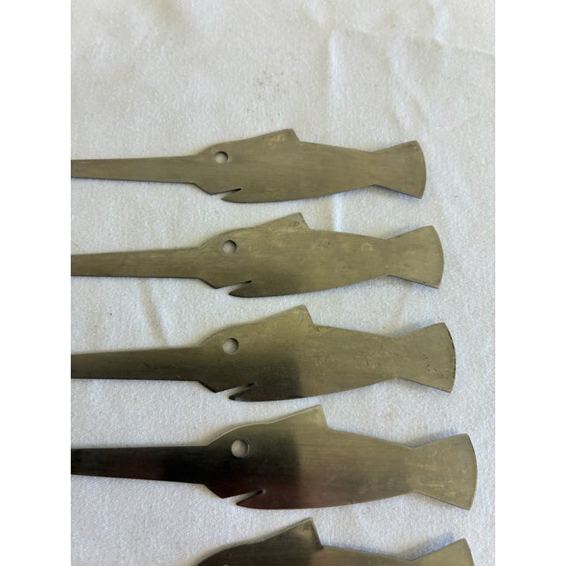 Vintage Silver-Tone Swordfish Cocktail Skewers, Set of 8 For Sale - Image 4 of 8