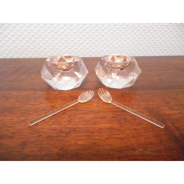 Crystal Salt Cellars from Cristallerie De Lorraine, 1950s, Set of 2 For Sale - Image 6 of 13