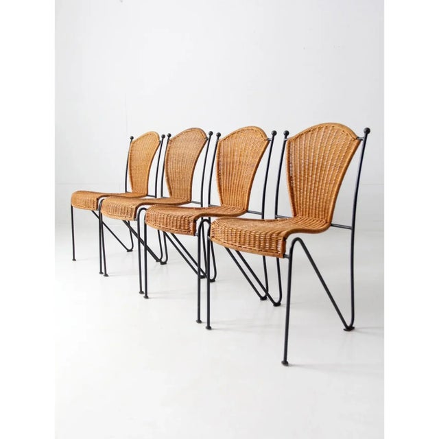 Set of 4 Frederic Weinberg Style Side Chairs Ca 1960 For Sale - Image 6 of 12