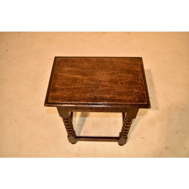 19th Century 19th Century English Oak Joint Stool For Sale - Image 5 of 7
