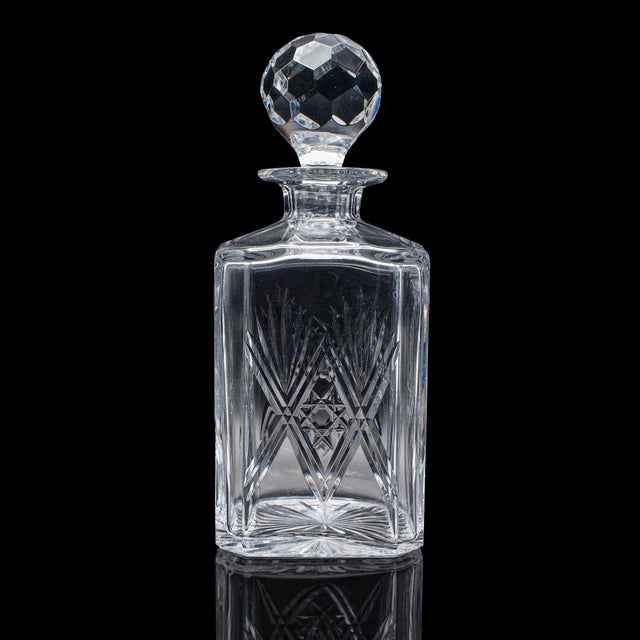 Vintage Scotch Decanter, English, Cut Glass, Whiskey, Barware, Bottle, c.1970 For Sale - Image 4 of 12