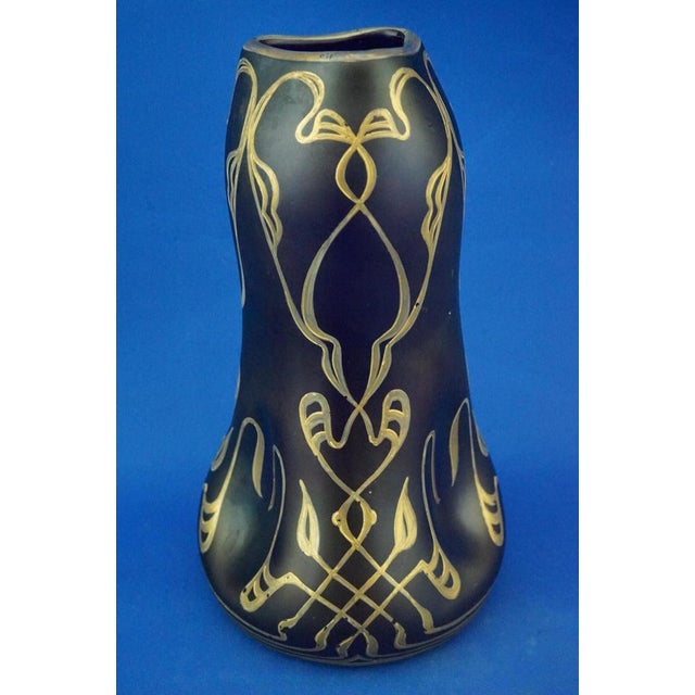 Purple Blown Glass Vase with Gold Decorations by Julius Camillo De Maess, 1890s For Sale - Image 5 of 18
