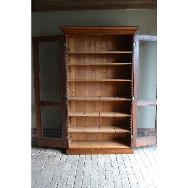 19th century English oak wooden bookcase, shop cupboard, display cabinet, crockery cupboard, library cupboard. The height...