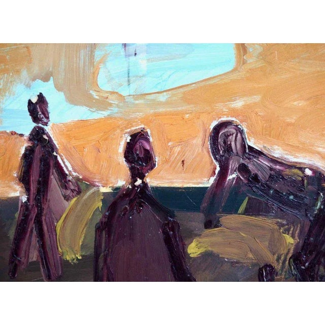 Antique German Expressionist Painting on Paper, 1910s, in Good conditions.