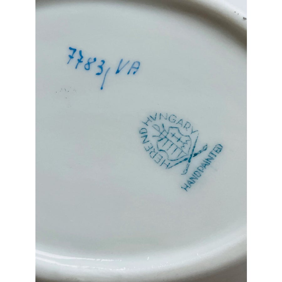 Herend Hungary Queen Victoria Oval Trinket Dishes / Porcelain