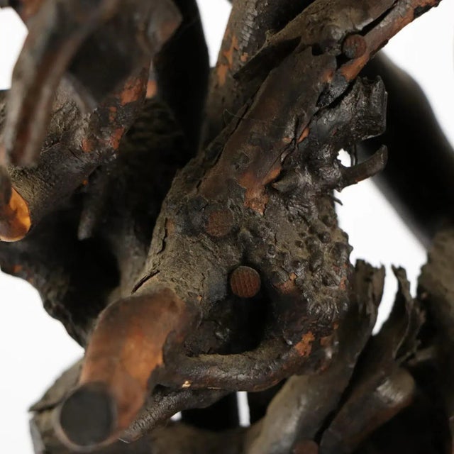 Meiji Japanese Bamboo Basket Hyotan Double Gourd Ikebana Flower Vase Antique Vintage Not Signed For Sale - Image 11 of 18