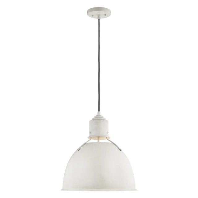 Transitional Thomas O'Brien By Visual Comfort Studio Huey 1-Light Pendant in Antique White For Sale - Image 3 of 3