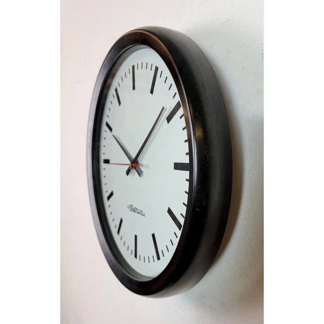 Industrial Industrial Bakelite Factory Wall Clock from Elektročas, 1990s For Sale - Image 3 of 18