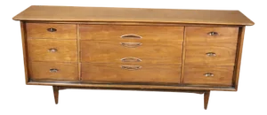 Mid 20th Century Nine Drawer Kent Coffey Dresser