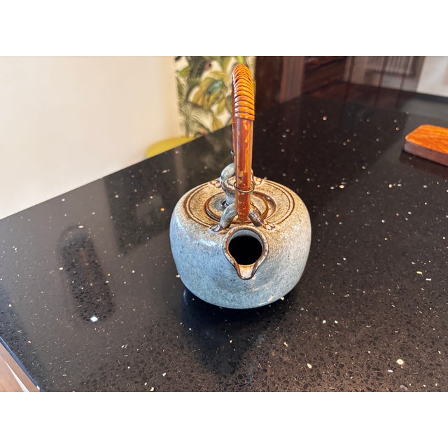 Japanese Style Handcrafted Stoneware Teapot by Roger Collet, 1960 For Sale - Image 6 of 13