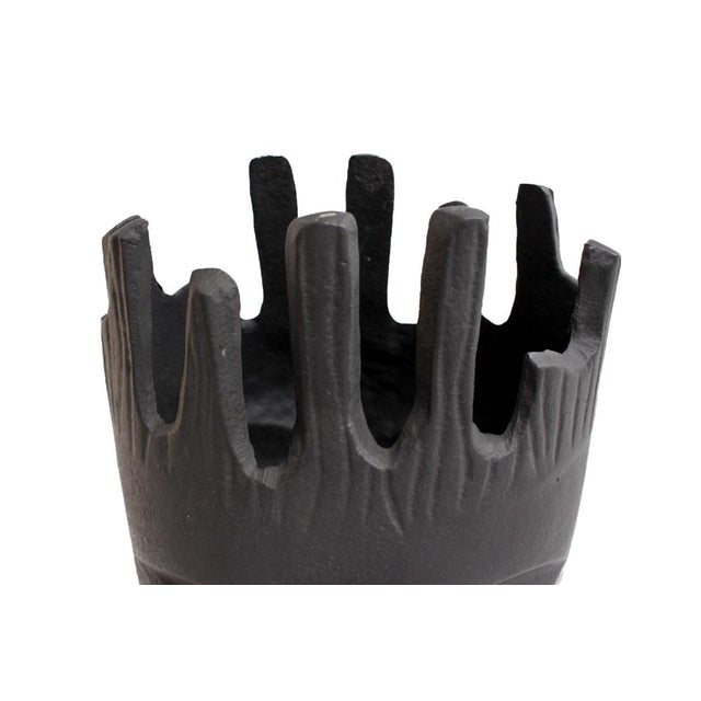 Metal Face Vase Two Sided For Sale - Image 7 of 10