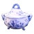 Vintage Blue and White Vintage Chinoiserie Soup Tureen For Sale