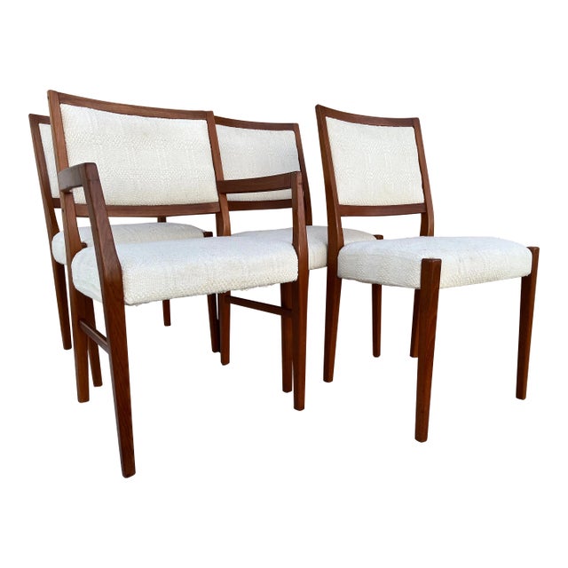 Vintage Mid Century Scandinavian Svegards Markaryd Teak Dining Chairs- Set of 4 For Sale