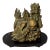1930s Imperial Japanese Lacquer Base With Verdigris Dragon Sculpture Set For Sale