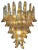 Italian Amber Murano Glass Petal Chandelier For Sale
