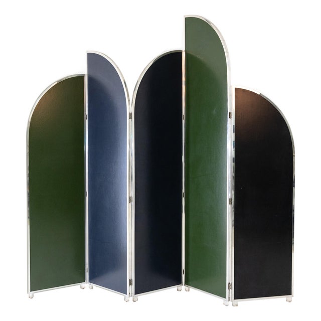 1970s Colorful Modernist Folding Screen by Sandro Petti For Sale