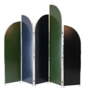 1970s Colorful Modernist Folding Screen by Sandro Petti