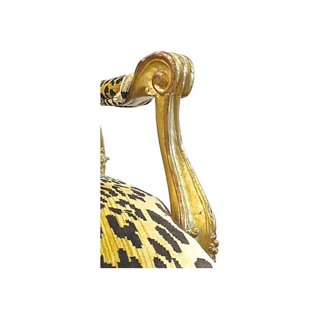 1900s Antique Rococo-Style Carved Giltwood Armchair For Sale - Image 9 of 13