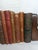 Antique Scandinavian Library Set of 7 – Brown, Burgundy & Cognac Leather Books For Sale - Image 12 of 16