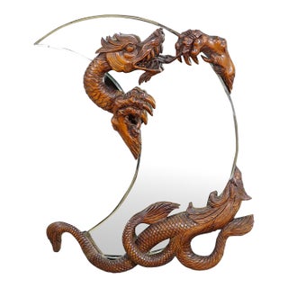Victorian Mirror With Carved Dragon Attr. To Gabriel Viardot Ca. 1880 For Sale