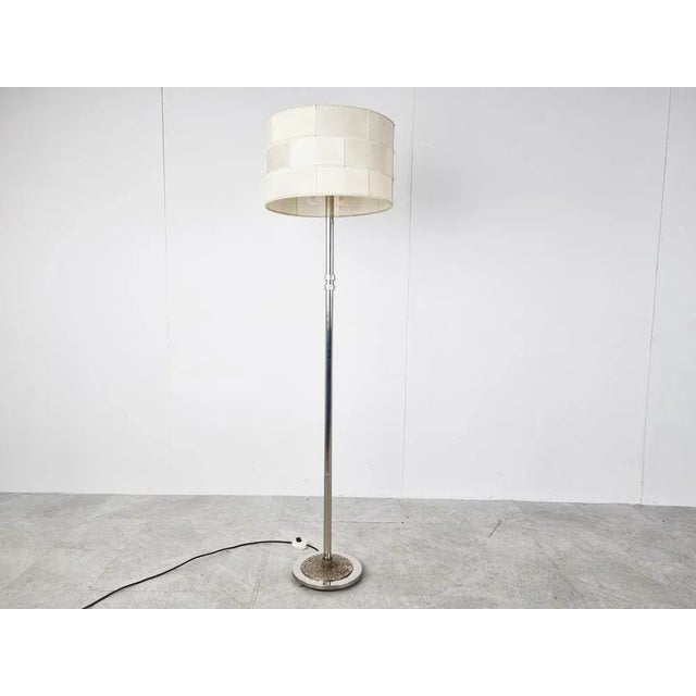 Chrome Brutalist Floor Lamp, 1970s For Sale - Image 10 of 11