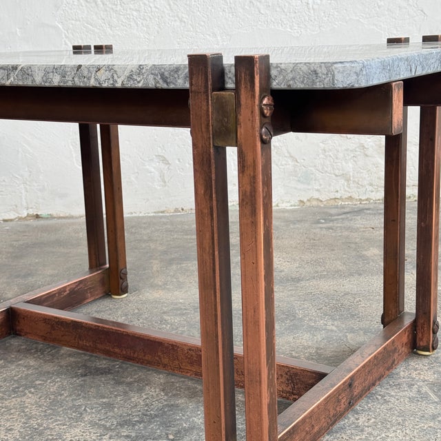 Mid-Century Modern Brass and Marble Coffee Table, 1960 For Sale - Image 11 of 12