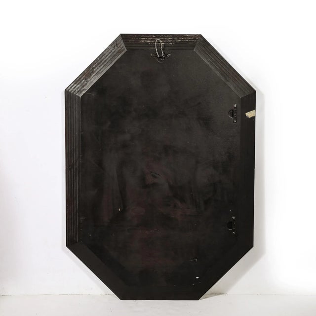 Mid-Century Modernist Tessellated Octagonal Shadowbox Mirror For Sale - Image 9 of 9