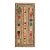Antique Hooked Geometric Rug in Beige-Brown and Red Tones | Rug & Kilim For Sale