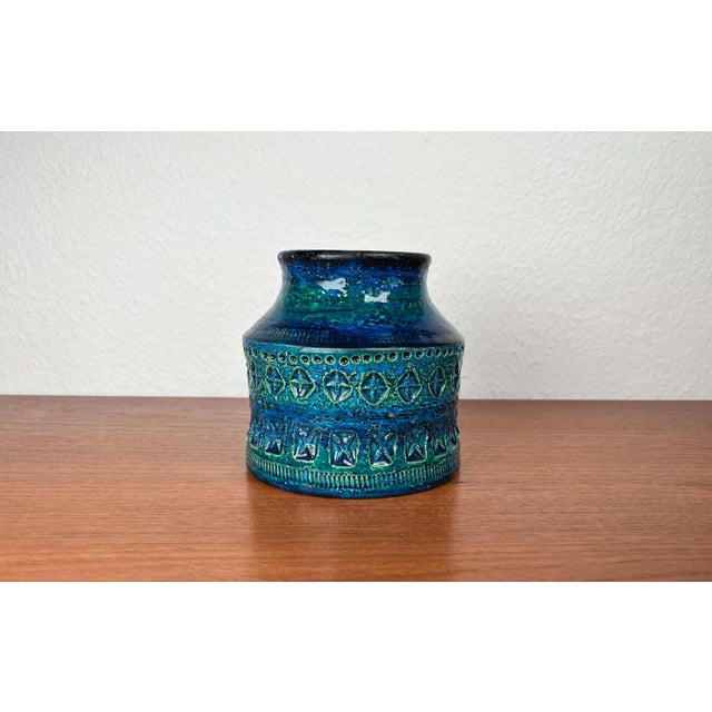 Bitossi Mid-Century Modern Rimini Blu Pottery Vase by Aldo Londi for Bitossi, Italy, 1960s For Sale - Image 4 of 18
