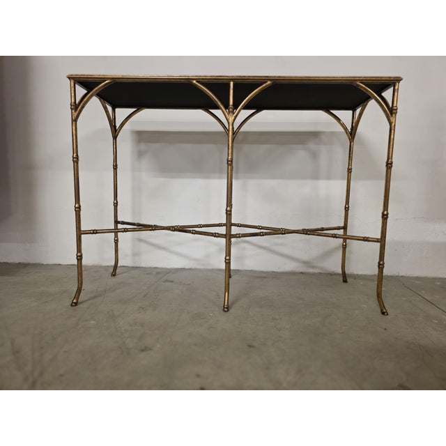 Hollywood Regency Hollywood Regency Console Table in the style of Maison Jansen, 1980s For Sale - Image 3 of 9