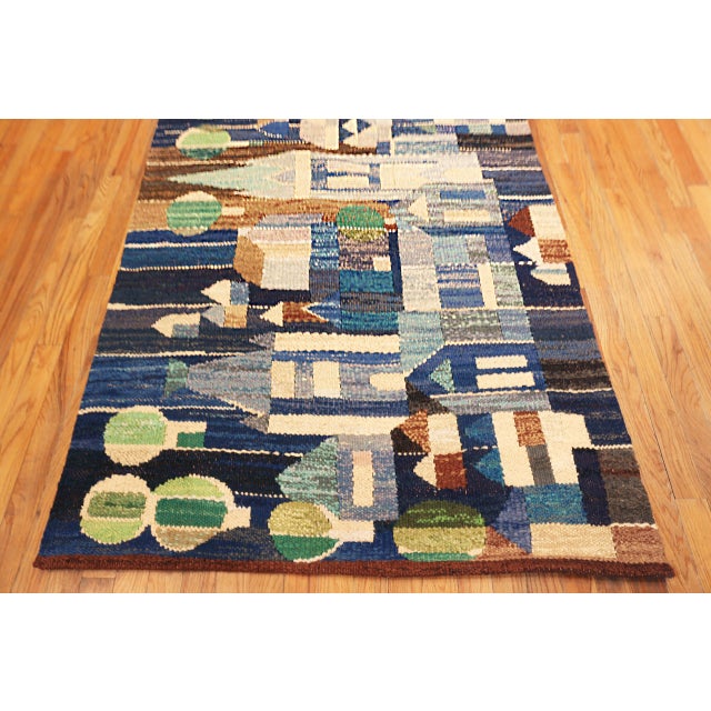 Nazmiyal Collection Vintage Swedish Style Kilim Runner Rug For Sale - Image 4 of 9