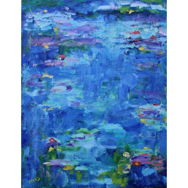 Water Gardens — Modern Acrylic Painting For Sale