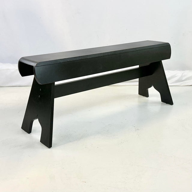 Vintage Americana Farmhouse Boho Chic Rustic Amish Style Bench For Sale - Image 11 of 11