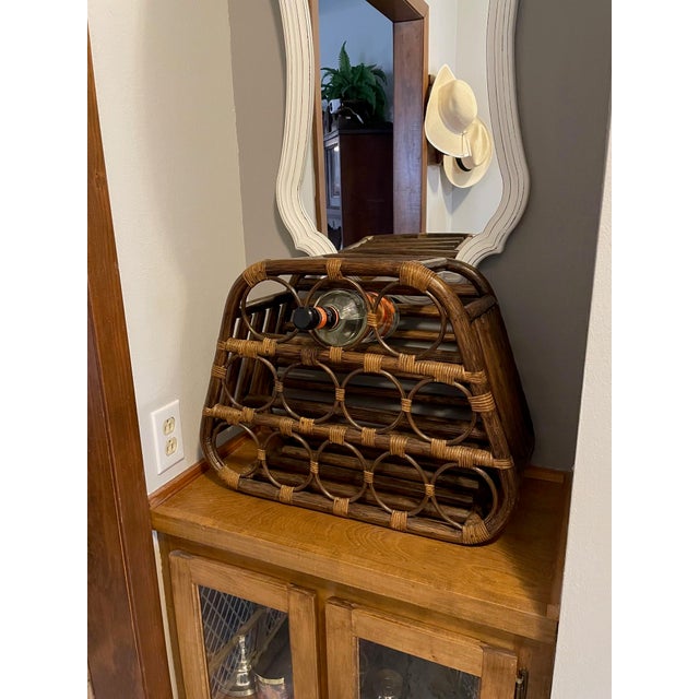 1960s Vintage Bamboo 12-Bottle Wine Rack For Sale - Image 12 of 12