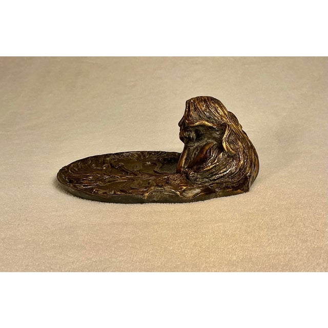 Art Nouveau Bronze Vide-Poche Trinket Tray, Marked R L , Circa 1860 - 1912 For Sale - Image 4 of 12