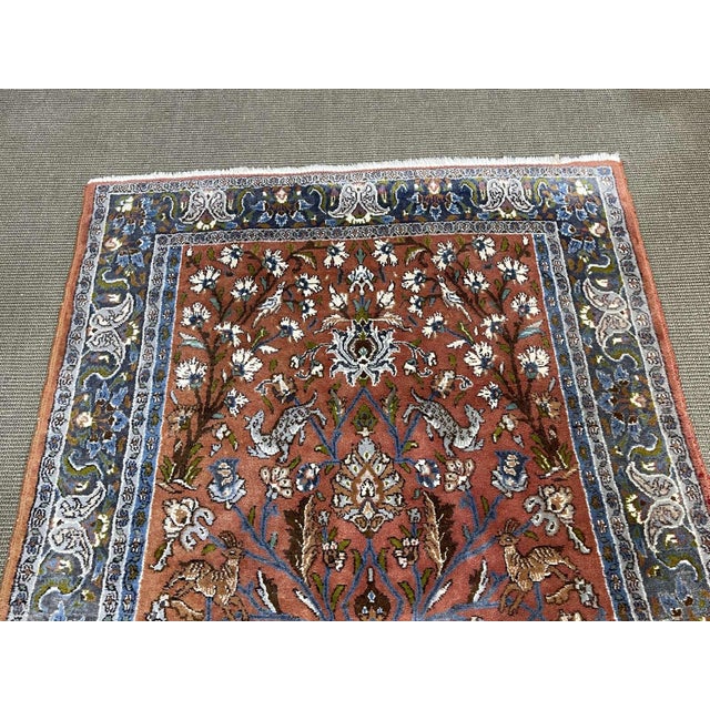 Textile Handmade Iranian Wool Rug For Sale - Image 7 of 11