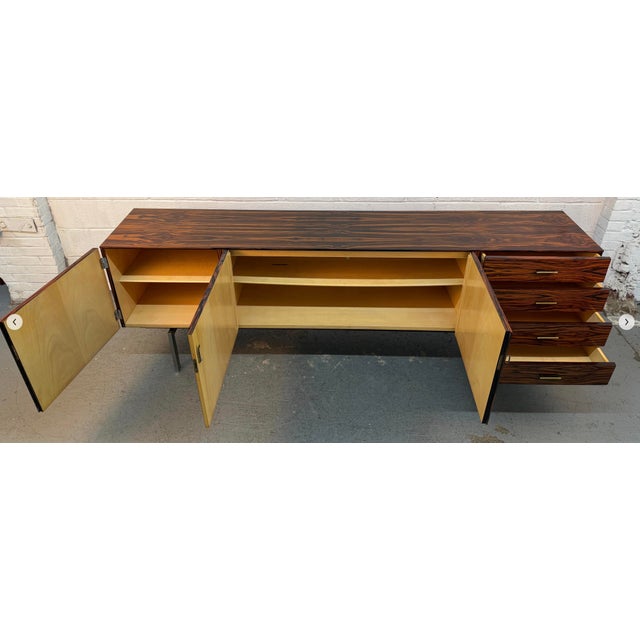 Mid 20th Century Vintage Mid-Century Modern Gabonese Ebony and Metal Sideboard For Sale - Image 5 of 17