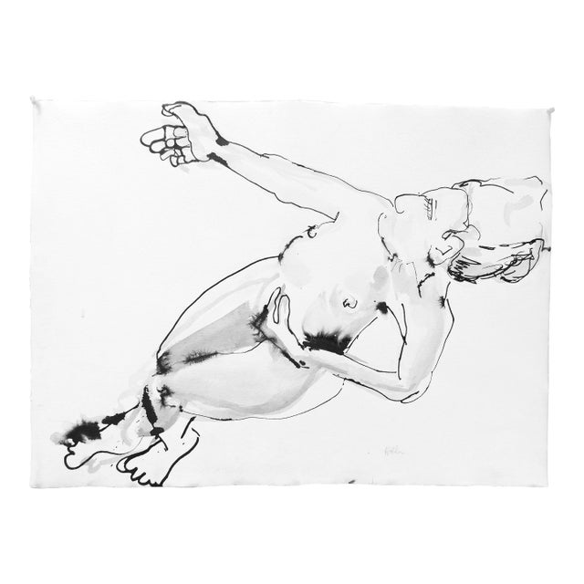 "Woman" Contemporary Nude Figure Drawing by Martha Holden Plunge For Sale