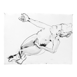 "Woman" Contemporary Nude Figure Drawing by Martha Holden Plunge
