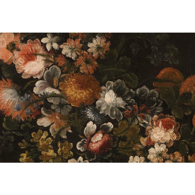 Felice Boselli, Still Life of Flowers and Fruit Boselli, 1700, Oil on Canvas For Sale - Image 13 of 15