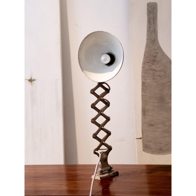 Metal Scissor Lamp attributed to Christian Dell for Kaiser Idell / Kaiser Leuchten, 1940 For Sale - Image 7 of 7