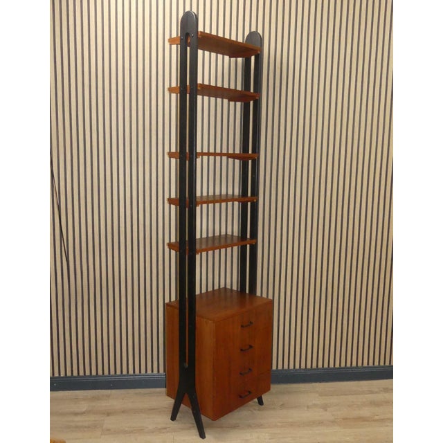 Expandable Freestanding Shelf Stylish combination of shelf and drawer unit Teak, real wood veneer Unfortunately, the...