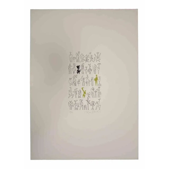 The Signals is an original lithograph realized by Leo Guida in the 1970s. Hand-signed on the lower right in pencil....