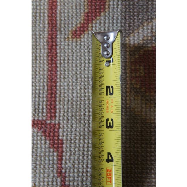 Vintage Turkish Hand Knotted Oushak Geometric Palace Area Rug Carpet 12' X 16.5' For Sale - Image 11 of 13