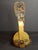 18th C Rare Museum Grade Antique Brass Double Crusie Phoebe Lamp Huge 8.5" Pierced Backplate Marked For Sale - Image 13 of 16
