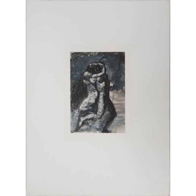 Auguste Rodin (1840-1917) (after) Lovers Photogravure reworked using drypoint (Goupil Workshop) and enhanced with...