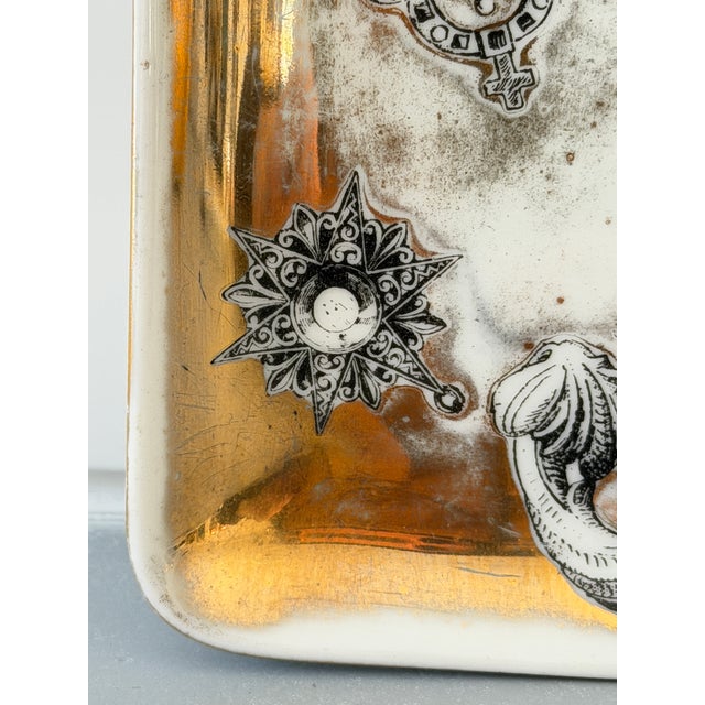 Vintage Pair of Piero Fornasetti Trinket Trays, Made in Milan For Sale In Savannah - Image 6 of 13