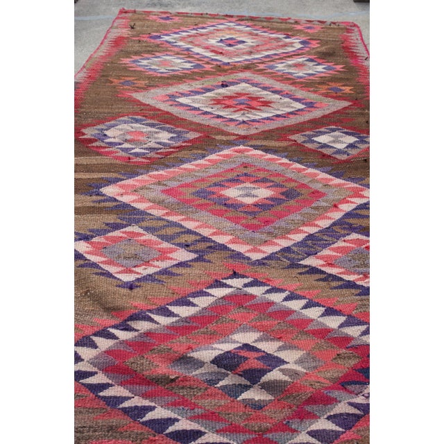 Vintage Tribal Pink Kilim Rug, 5 x 10.7 For Sale - Image 10 of 11