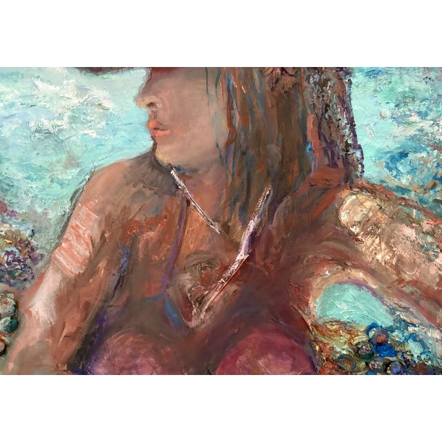Figurative “Islands in the Stream”, Original Oil Painting, Figurative, Textural, Abstract Art For Sale - Image 3 of 9